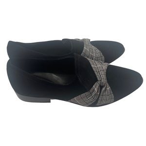 Antonio Melani Shoes Black Suede with Plaid         Size 9 M